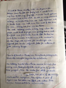 writing about France (holiday)